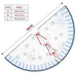 Let It Snow Snowman Christmas Tree Skirt 36 Inches, Blue Snowflake Tree Skirt, Winter Xmas Tree Mat for Home Party Holiday Indoor Outdoor Decorations (Blue, 36in)