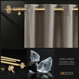 Gold Curtain Rod for Windows 66 to 120 Inches, 1'' Heavy Duty Adjustable Modern Drapery Rods with Unique Crystal Finials, Luxury Decorative Curtain Rods, Size: 30-120''