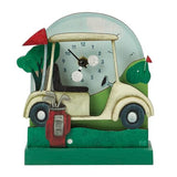Enesco Allen Designs Golf Tee Time Battery-Operated Wooden Desk Clock, 5.9 Inch, Multicolor