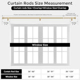 Modern Gold Curtain Rods for Windows 48 to 84 Inch, 1" Diameter Adjustable Heavy Duty Window Curtain Pole with Matte Gold End Cap Finials, Decorative Drapery Rods for Living Room, Bedroom