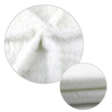 Konsait Plush Christmas Tree Skirt - Round Snow White Xmas Tree Mat Base Cover for Holiday Home Decorations,31Inch/78CM