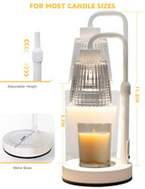 GODONLIF Candle Warmer Lamp with Timer Dimmable, Birthday Gifts for Women Mom, House Warming Gifts New Home Decor, Wax Melt Warmer for Jar Candles with 2 Bulbs