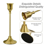 NLBTW 54 Pcs Brass Gold Candle Holder Bulks for Wedding Party Decor