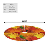 Fall Maple Leaves in Autumn for Thanksgiving Christmas Tree Skirt 36" for Xmas Halloween New Year Holiday Party Home Tree Mat Decor Ornaments Decoration