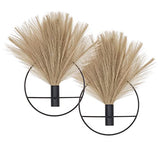 Pretty Jolly Boho Wall Decor, Wall-Mounted Metal Art, Hanging Artificial Pampas Display, Living Room, Bedroom, Bathroom, Diningroom, Fake Faux Plant 2 Pack Black Brown