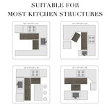 Kitchen Rugs Sets of 2, Non Slip Kitchen Mats for Floor, Black