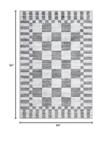 GarveeHome Checkered Washable 2x3 Rug Small Area Rugs Non-Slip for Entryway