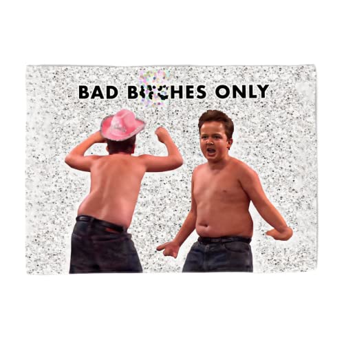 Gibby Bad Bitches Only Tapestry with Easy Hanging Kit, Funny Flag for College Dorm, Available In Sizes From 40" To 90", Skin-friendly Soft High-definition Meme Tapestry(Size:40"×30")
