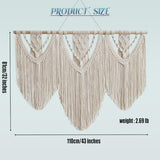 oiikain Large Handmade Boho Macrame Wall Hanging Tapestry - Chic Bohemian Woven Home Decor art for Living Room, Bedroom, and Wedding Parties (Beige, twelve rhombus)