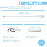 2 PCS 24 Inch Blind Wand, Blind Wand Replacement with Hook, Vertical Blinds Replacement Parts Blinds Stick with Hook for Window