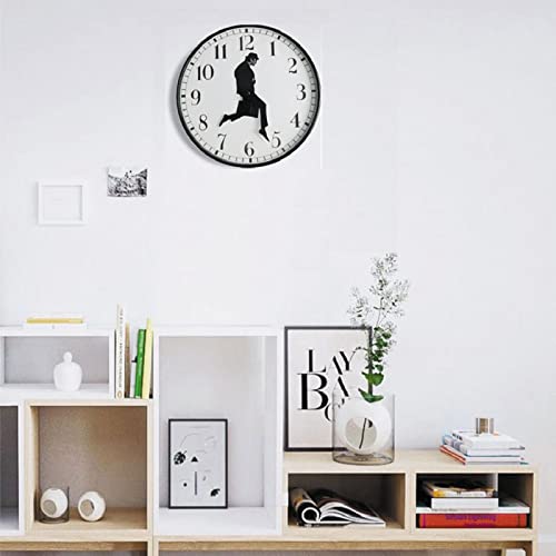 TANKRIN Ministry of Silly Walks Clock, Silly Walk Wall Clock, A Interesting Wall Clock for Bedroom Kitchen Living Room, Novelty Home Decor Gifts (Black)
