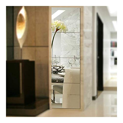 Wall Hanging Mirror Simple Floor Mirror Dual-use Fitting Mirror Full-Length Mirror Floor Mirror DIY Stitching Paste 30cmX30cm AN1021 910