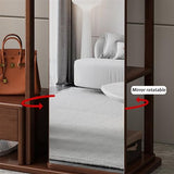 Decorative Full-Length Mirror Solid Wood Dressing Home Bedroom Floor-Standing Clothes Hanger Vertical Fitting with Integrated Coat Rack for Living Room