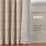 Elrene Home Fashions Brighton Windowpane Plaid Blackout Window Curtain, Living Room and Bedroom Drape with Rod Pocket Tabs, 52" x 84", Linen, 1 Panel