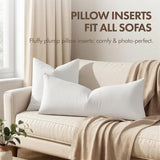 MIULEE 14x36 Synthetic Down Alternative Pillow Insert Decorative Throw Pillow 14 x 36 Inch Body Bed Sleeping Ultra Soft Fluffy Form for Sofa Couch Bed