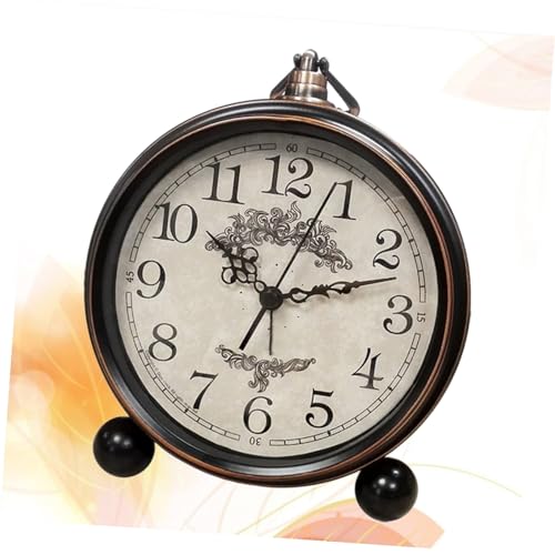 PRETYZOOM Classic Retro Alarm Clock Large Digital Table Clock Analog Quartz Movement Easy to Set Battery Included