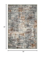 Abstract Washable Entryway Rug 3x5 Area Rug Non Slip Kitchen Rugs