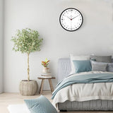 Lafocuse 12 Inch Silent Black 24 Hour Wall Clocks Battery Operated, Analog Military Time Wall Clock for Living Room Decor, Reloj de Pared Modern Decorative Kitchen Wall Clock for Bedroom Home Office