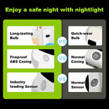 LUXON LED Motion Sensor Night Light with Digital Alarm Clock,Bathroom Clock Plug Into Wall 4000K Warm White,Dusk to Dawn Sensor for Bedroom,Hallway,Bathroom,Kitchen,Stair Indoor (12Hour Format)