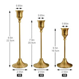NLBTW 24 Pcs Brass Gold Candle Holder Bulks for Wedding Party Decor