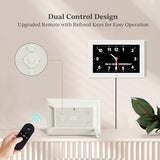 7" Black& 10.1" White Dementia Clock Set (2-Pack) - Large Digital Display with Date/Time, Auto Dimming, 6 Alarms, Remote Control