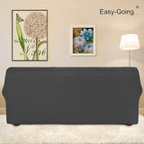 Easy-Going Stretch Oversized Sofa Couch Slipcover Washable Dark Gray | 1-Piece X-large Sofa Cover Furniture Protector Couch Soft with Elastic Bottom for Kids, Polyester Spandex Jacquard Fabric
