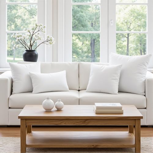 MIULEE 14x32 Inch Throw Pillow Insert for Couch Sofa Bed