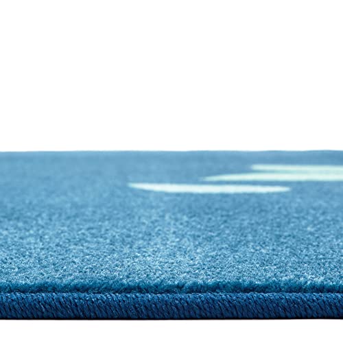 Carpets for Kids 1054 KIDSoft Branching Out Decorative Nursery Room Rug 4ft x 6ft Rectangle Blue