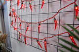 OKBA 2pack red Chili Pepper String Lights,40 LED Pepper String lamp Indoor Kitchen Decor Outdoor Mexican Decorations Light, Battery Powered for Chinese New Year,Holiday Party,Christmas Home Decor