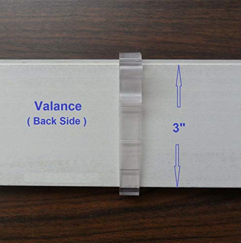 Valance Clips 10pcs 3'' Window Blinds Hidden Clip Clear Plastic for Horizontal Blinds Valance Retainer Holder