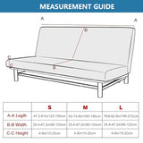 Armless Futon Cover Stretch Sofa Bed Slipcover Futon Slipcovers No Arms Futon Couch Cover with Folding Arms for Living Room Bedroom (Dark Gray,Medium)