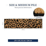 Leopard Hallway Runner Rugs 2x8: Washable Non Slip Cheetah Rug