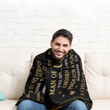Christian Gifts for Men, Christian Blanket 60"X50", Catholic Gifts, Religious Gifts for Men, Man of God Gift, Baptism Gift, Bible Inspirational Spiritual Gifts for Son Dad Husband