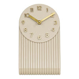La Crosse Clock 437-3015SW Grooves Quartz Analog Tabletop Clock - Soft White