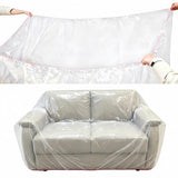 Plastic Loveseat Cover Furniture Cover for Moving - Elastic Band Design, Clear Sofa Cover Protector Loveseat Storage Bag, Waterproof & Dustproof Couch Cover Slipcover 68W x 42D x 42H Inches