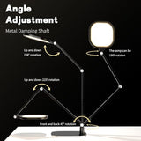LED Desk Lamp for Home Office, Professional Eye-Caring Diffused Desk Light, 3 Color 10 Brightness Computer Light, Dimmable Office Lamp with Memory & Timer Func, Metal Swing Arm Table Lamp