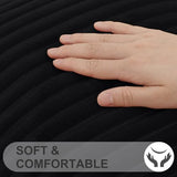 Simmore Fall Soft Black Flannel Throw Pillow Covers 16X16 Set of 2