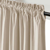 Lazzzy Velvet Blackout Curtains Thermal Insulated Room Window Drapes Super Soft Luxury Curtains for Living Room Bedroom Rod Pocket 2 Panels, Beige, 52" W x 84" L