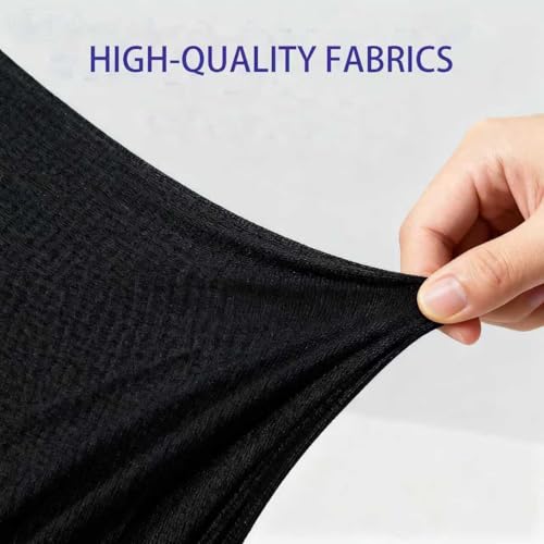 2 Pcs Machine Washable Seat Cushion Covers, Universal Fit & Comfort, Premium Replacement (Cover Only) (Black)