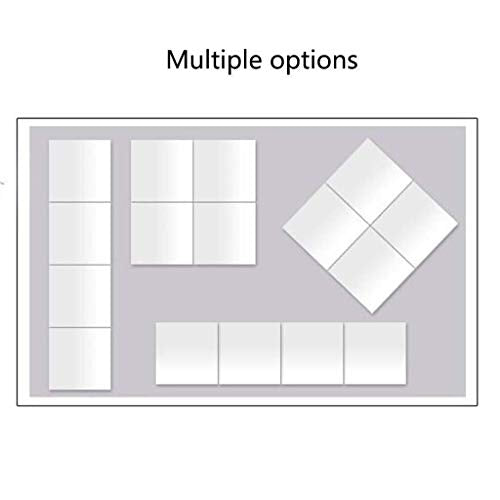 Wall Mounted eless Leaner Mirror Free Standing Rectangle Floor Mirror 4pcs Hall Full Length Mirror for Bedroom Bathroom AN1022 910 (Size : 40cm×40cm)