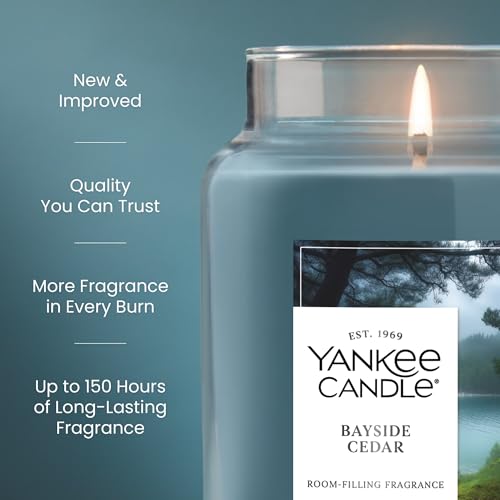 Yankee Candle Bayside Cedar Scented Candle, 22oz Large Jar