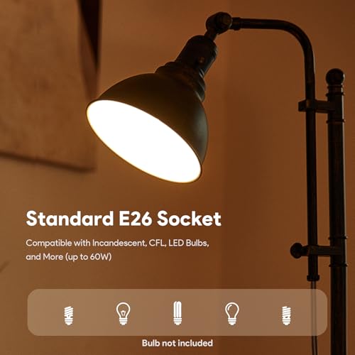 VONLUCE Rustic Desk Lamp Bronze Adjustable, Industrial Style Metal Task Lamps 25"-29", Vintag – lifestyle view