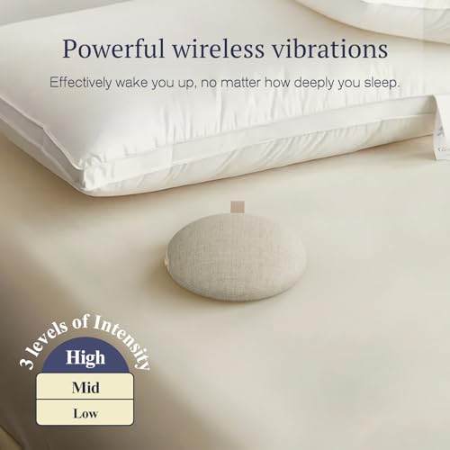 ANJANK Extra Loud Alarm Clock with Wireless Bed Shaker, Vibrating Dual Alarm with Light Wake Up for Heavy Sleepers & Hearing Impaired, 9-Color Night Light, 8 Sounds, 0-100% Dimmer, USB Charger