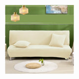 Ultra Soft Armless Sofa Bed Cover with Pillowcases, All-Inclusive Armless Futon Sofa Bed Cover Dustproof Armless Futon Cover 3 2 Seater Stretch Sofa Bed Slipcover, Easy to Install,H,S1
