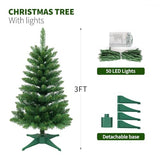 Small Christmas Tree 3FT Artificial Desktop Xmas Tree for Holiday Decor 160 Branch Tips,Green