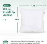 Acanva Square Premium Throw Pillow Inserts with Microfiber Filled, Lumbar Support Decorative Stuffer for Sofa Bed Couch & Chairs