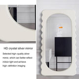 Full Length Mirror, Irregular Clouds Full Body Mirror, Wall Mounted Floor Mirror, Wooden Frame Leaning Hanging Wall Mirror for Bedroom Entrance A-100 * 180cm