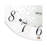 Seiko Clock Character Wall Clock, Adult Disney Mickey Mouse, Minnie Mouse, Radio, White Pearl, Diameter 12.9 x 1.8 inches (327 x 46 mm), FS513W