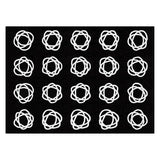 Large Classroom Rug, Black Classroom Seating Carpet with 20 White Circles Abstract for Preschool, 6×8.4ft Kids Circle Time Playroom Rug, Educational Area Rug for Daycare Elementary Playmat