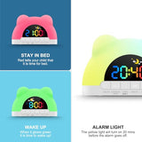 Azyh Alarm Clock for Kids, Ok to Wake Clock with Green Light Red Light, Children's Sleep Trainer,10 Ringtones,3 Brightness, Dual Alarms, Digital Alarm Clock for Adults Boy Girl Toddler Bedroom